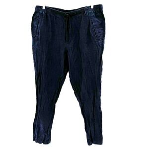 Club Room Luxury100% Linen Pants Men's XL Black Pull On Drawstring Casual Lounge